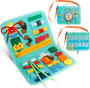 Bolsa de tablero ocupado para niños pequeños de fieltro Montessori de color ligero personalizada para el <span class=keywords><strong>desarrollo</strong></span> de inteligencia de educación temprana - Product Image 1
