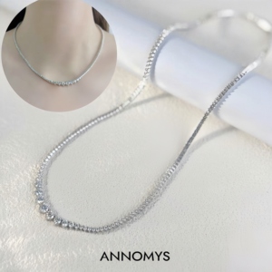 925 argent Sterling Moissanite Tennis collier pour femmes éblouissant diamant <span class=keywords><strong>coupe</strong></span> chaîne luxe cadeau bijoux en gros de haute qualité - Product Image 1