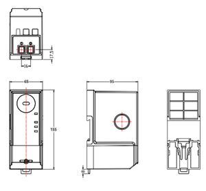 Medidor de Energía Prepago Senegal Split CIU/<span class=keywords><strong>UIU</strong></span> 5(30)A kWh STS Monofásico, Orientación Inferior, Montaje en Riel DIN, Medidor de Energía Prepago HPLC - Product Image 3