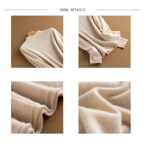 Vente en gros de <span class=keywords><strong>pull</strong></span> tricoté en cachemire personnalisé de haute qualité pour femmes <span class=keywords><strong>pull</strong></span> tricoté <span class=keywords><strong>chaud</strong></span> d'hiver <span class=keywords><strong>pull</strong></span> en cachemire pour femmes <span class=keywords><strong>pas</strong></span> <span class=keywords><strong>cher</strong></span> - Product Image 2