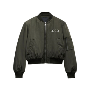 Vente en gros <span class=keywords><strong>de</strong></span> blousons d'aviateur Ma1 pour femmes <span class=keywords><strong>blouson</strong></span> d'aviateur en polyester XS-<span class=keywords><strong>L</strong></span> bicolore à col rond et style court pour femmes - Product Image 1