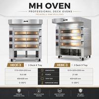 Four à pâtisserie électrique portable numérique automatique commercial MH OVEN HEBK-3, 3 niveaux, 9 plateaux, avec vapeur et fonction boulangerie, 380V