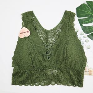 منفذ المصنع مخصص العلامة التجارية الجديدة أزياء الصيف المرأة مثير الدبابات سترة قمم السيدات الدانتيل الملابس الداخلية - Product Image 6