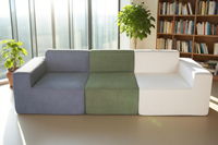 Sofá comprimido de 3 plazas ecológico directo de fábrica: modular y desmontable, multiusos para sala de estar y dormitorio