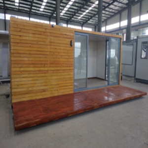 Bajo costo asequible prefabricada de marco de acero de diseño moderno Material cabina portátil 20ft kit de <span class=keywords><strong>madera</strong></span> maciza móvil contenedor de oficina - Product Image 3