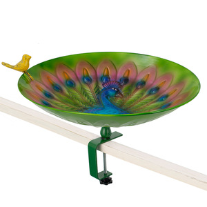 ヴィンテージ錬鉄製ハチドリ用餌箱＆浴槽 ブロンズ色 98x33CM 耐水性＆名入れ可能 - Product Image 4