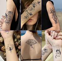 Simplifié Anglais Lettre Chinois Texte Mot Semi Permanent Tatouage Autocollants Caractères Chinois Tatouage Autocollant