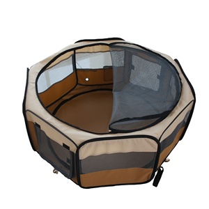 Corral Plegable de 8 Paneles para Mascotas, Portátil, de Tela Oxford, Transpirable, Tipo Cenador - Product Image 1