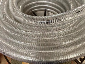 Cina fatta di ispessimento tipo flessibile trasparente in PVC filo di acciaio tubo filo di acciaio tubo dell'acqua per alimenti e FlourI D127MM OD143MM - Product Image 5