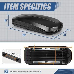Échantillon gratuit sac de toit de voiture sac à bagages, sac de rangement de 15 pieds cubes pour tous les véhicules, sac de toit pliable extérieur pour la conduite autonome - Product Image 6