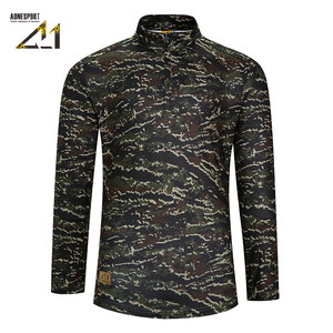 Camisa Táctica de Manga Larga con Camuflaje para Hombre Aonesport, Cuello Alto con Cierre, Ropa para Exteriores - Product Image 1