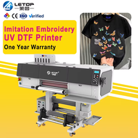 LETOP 70CM Printer Inkjet Otomatis Roll to Roll Stampante Label Roll Plotter Imitasi Bordir DTF Printer UV