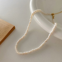 Collier de perles naturelles en acier inoxydable avec pendentif pièce irrégulière, double couche, bijoux pour femme, usage quotidien et soirées