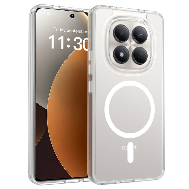 Durable Soft Touch Matte Frosted Shockproof Protective Slim Camera Back Cover Clear Magnetic Redmi Note 15 Pro Mobile Phone Case