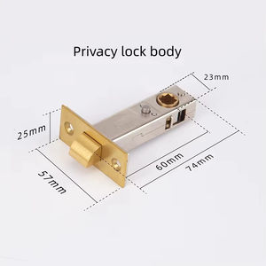 Cerradura de Puerta de Privacidad Latón Bronce Café, Manija de Baño sin Llave, Cerradura de Baño Individual, Cerradura de Paso, Herrajes de Baño de Latón - Product Image 6