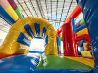 Château gonflable à thème Lego avec toboggan, château gonflable pour enfants pour location de fête
