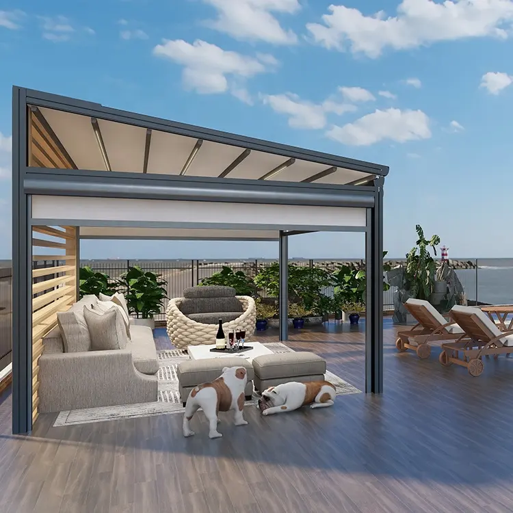 Roll Out Sun Car Canvas Portable Beach alluminio di alta qualità Patio paralume per pioggia balcone tetto impermeabile pergolato a porta singola