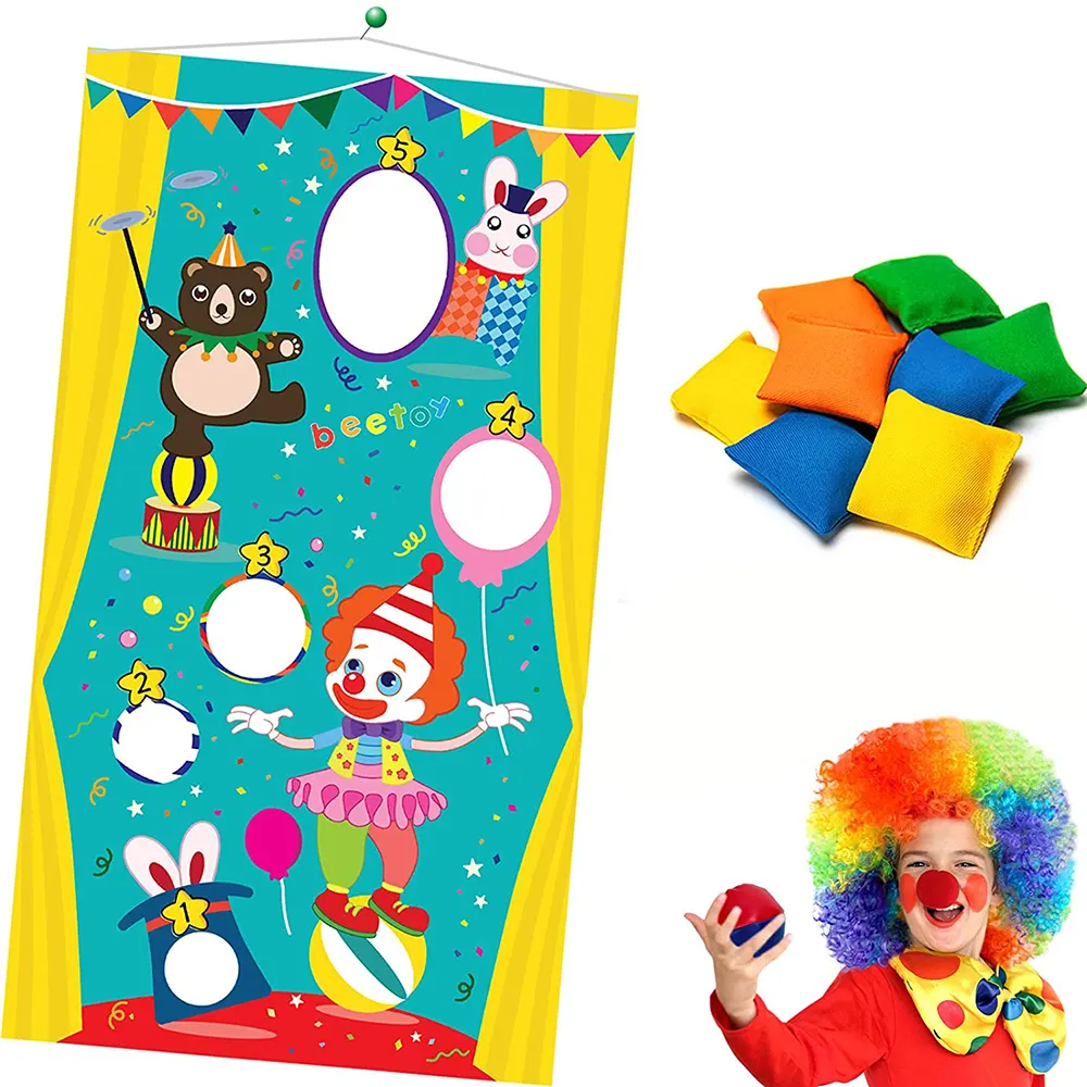 Custom Toss Game Hanging Banner Fun Gacha Game Banner for Kids Adults Promotional Gift ,family Polyester 1pc Opp Bag 4 Color