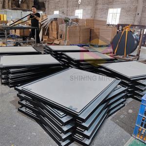 Beauty Gold <strong>Tall</strong> Barber <strong>Arched</strong> Shop Hair Salon <strong>Mirror</strong> Designs Station With Led Lighting Double Sided - Product Image 6