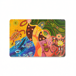 Manteles Individuales Excelsa con Diseño Aborigen, Plástico, 43.5x28.5 cm, Multicolor, Lavables, Estilo Bohemio para el Hogar, Estampados - Product Image 3