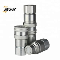 Raccord rapide hydraulique FF à face plate femelle NPT, compatible PARKER FE pour mini-excavatrices et machines d'entretien