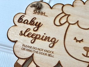 <span class=keywords><strong>Non</strong></span> suonare il campanello <span class=keywords><strong>non</strong></span> battere il segno del sonno del bambino per il regalo della doccia - Product Image 4