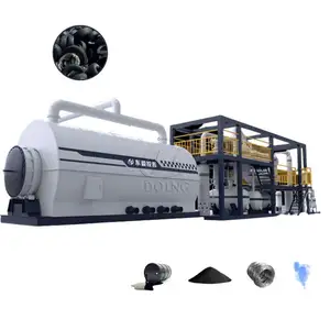 Waste Tire Recycling Plant 10 TPD Waste Tyre Pyrolysis Plant New Design Waste Rubber Pyrolysis Furnace Machine