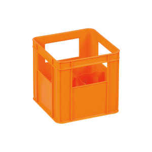 KS 500 Large Capacity Stackable <b>Plastic</b> <b>Crate</b> 4-Bottle Durable Beverage Carrier for Logistics Storage - Product Image 1