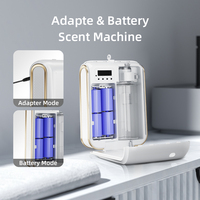 Diffuseur d'arômes électrique en plastique 500 ml avec logo personnalisé OEM, fonctionnant sur batterie, diffuseur de parfum commercial mural sans eau, à huile