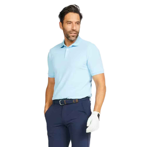 Polo de golf personalizado de alta calidad para hombre, camisetas de punto de manga corta con patrón sólido, algodón, poliéster, bordado, logotipo impreso - Product Image 1