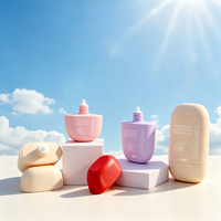 Vente en gros de flacons cosmétiques en plastique HDPE vides de 20 ml, 30 ml, 50 ml pour crème solaire, lotion solaire