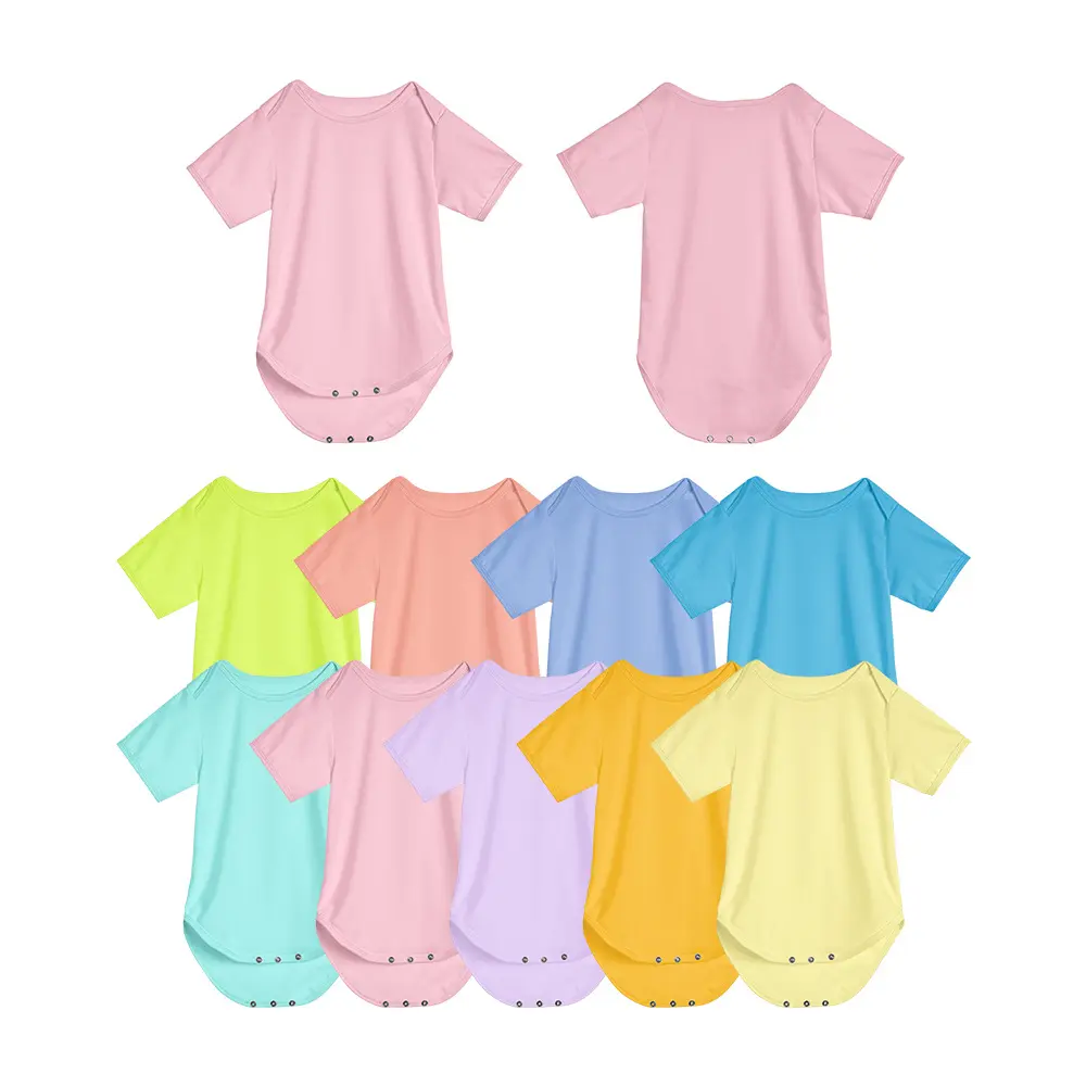 All'ingrosso 100% in poliestere per sublimazione tutina per bambini in bianco per neonati vestiti per neonati tute da notte pagliaccetto per bambini