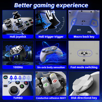 Manette de jeu sans fil G6S compatible BT pour IOS/Android, manette de jeu PC, double vibration Hall, six axes, touche de déclenchement, joystick pour Switch