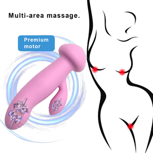 Lange Akkulaufzeit G-Punkt Klitoris <span class=keywords><strong>Stimulator</strong></span> für Erwachsene <span class=keywords><strong>Lady</strong></span> Rabbit Sexspielzeug Realistischer Dildo für Frauen Mastur batoren für Vagina - Product Image 3