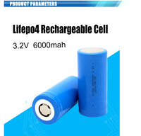 Baterai Lithium Iron Phosphate Silinder Isi Ulang Deep Cycle 32700 3.2V 6Ah Baterai LiFePO4 3.2V 6Ah