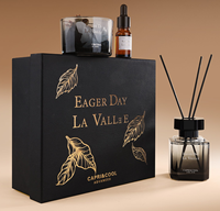 Diffuseur de parfum de luxe et coffret cadeau en pierre de cristal, huile essentielle de haute qualité, pour la maison et les cadeaux, boîte cadeau noire