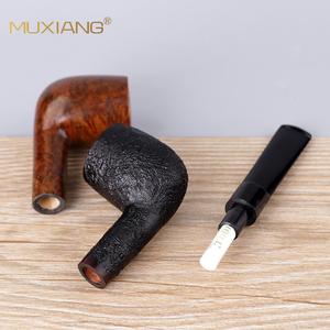 Muxiang Handmade Briar Wood Pipe 9mm Tenon Joint Straight Type Tobacco Pipe - Product Image 3