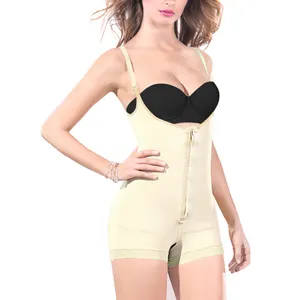 Underbust Shaper <strong>Slimming</strong> <strong>Bodysuit</strong> for Women Plus Size S-3XL Tummy Control Underwear Open Crotch Design Zipper Closure - Product Image 1