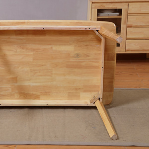 Juego de mesa y sillas de comedor de madera maciza estilo nórdico, 6 piezas, rectangular, muebles duraderos para comedor - Product Image 2