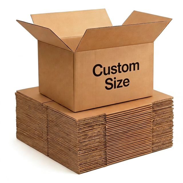 Custom Logo Brown Corrugated Shipping Carton Double Wall Heavy Duty Moving Storage Paper Box
