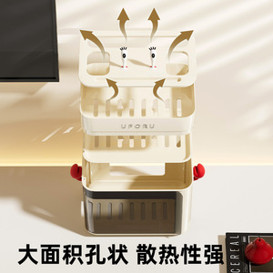 Soporte para cepillos de dientes Uforu con tapa y compartimento de almacenamiento para cepillos de dientes y pasta de dientes para el baño - Product Image 3