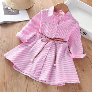 Agente de Compras en Guangzhou, Vestido de Princesa para Niñas, Primavera y Otoño, Vestido Camisero a Rayas - Product Image 2