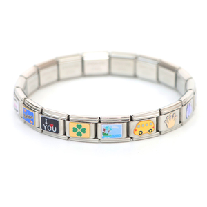 Nuovo Arrivo: Bracciale a Catena e Moduli Connettori Fai-da-te con Charms Italiani Colorati <span class=keywords><strong>per</strong></span> Ragazzi e Ragazze - Product Image 3