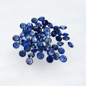 SGARIT gemstone jewelry factory wholesale round faceted cutting blue Sapphire loose gemstone for gold jewelry making