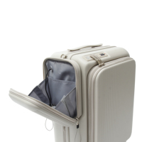 Valise PC 20 pouces avec poche latérale, port de charge USB, serrure à code, roues silencieuses en forme de pain