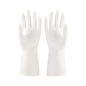 Guantes domésticos de Pvc blancos, 31 cm, gruesos, impermeables, antideslizantes, para cocina, baño, lavavajillas - Product Image 3
