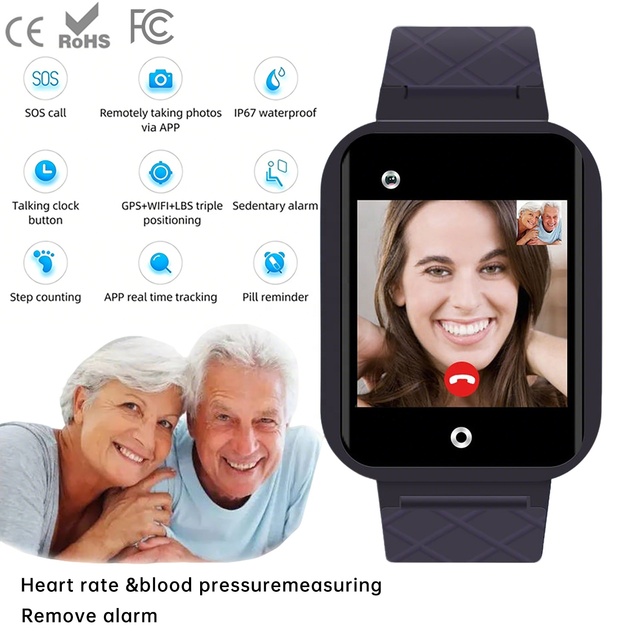 4G Smart Watch Fall Detection Heart Rate SOS Oem Smart Watch with Alarm GPS LBS Wifi Location Video Call Smartwatch for Elderly