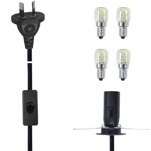 E12 E14 E27 Socket 250V Lámpara de sal Cable Saa Reemplazo Himalaya Cables de alimentación 1,5 M