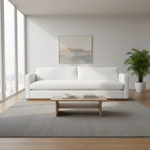 Sofá Moderno Tapizado en Madera Sólida, Minimalista y Contemporáneo, de Dos Plazas, para Sala de Estar o Apartamento, Muebles Premium Personalizados OEM Indonesia - Product Image 6