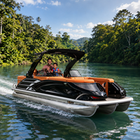 Bateau ponton personnalisé de style sportif S-22A avec écran LCD et direction hydraulique pour les escapades aquatiques de week-end